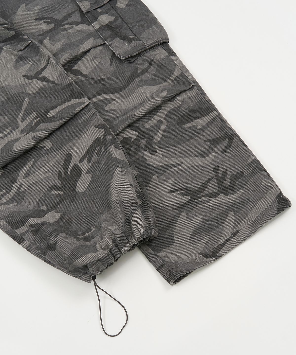 토피(TOFFEE) 카모 와이드 코튼 팬츠 (GREY)
