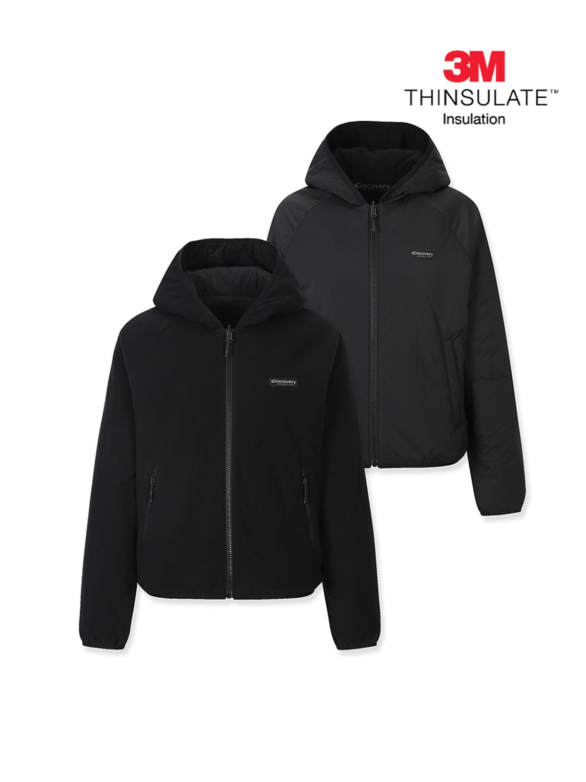 디스커버리 익스페디션(DISCOVERY EXPEDITION) 여성 그리드 리버시블 자켓 (BLACK)