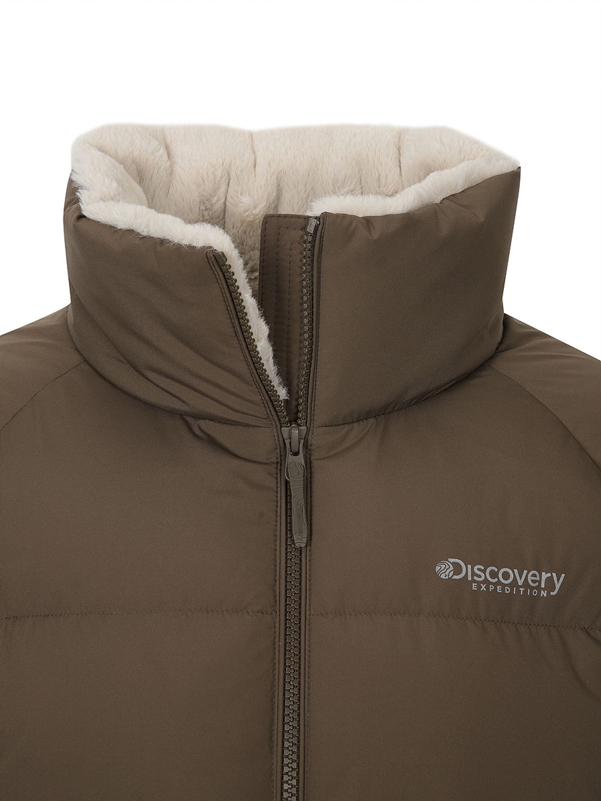 디스커버리 익스페디션(DISCOVERY EXPEDITION) 여성 올리브 글로우 다운 숏패딩 (D/BROWN)
