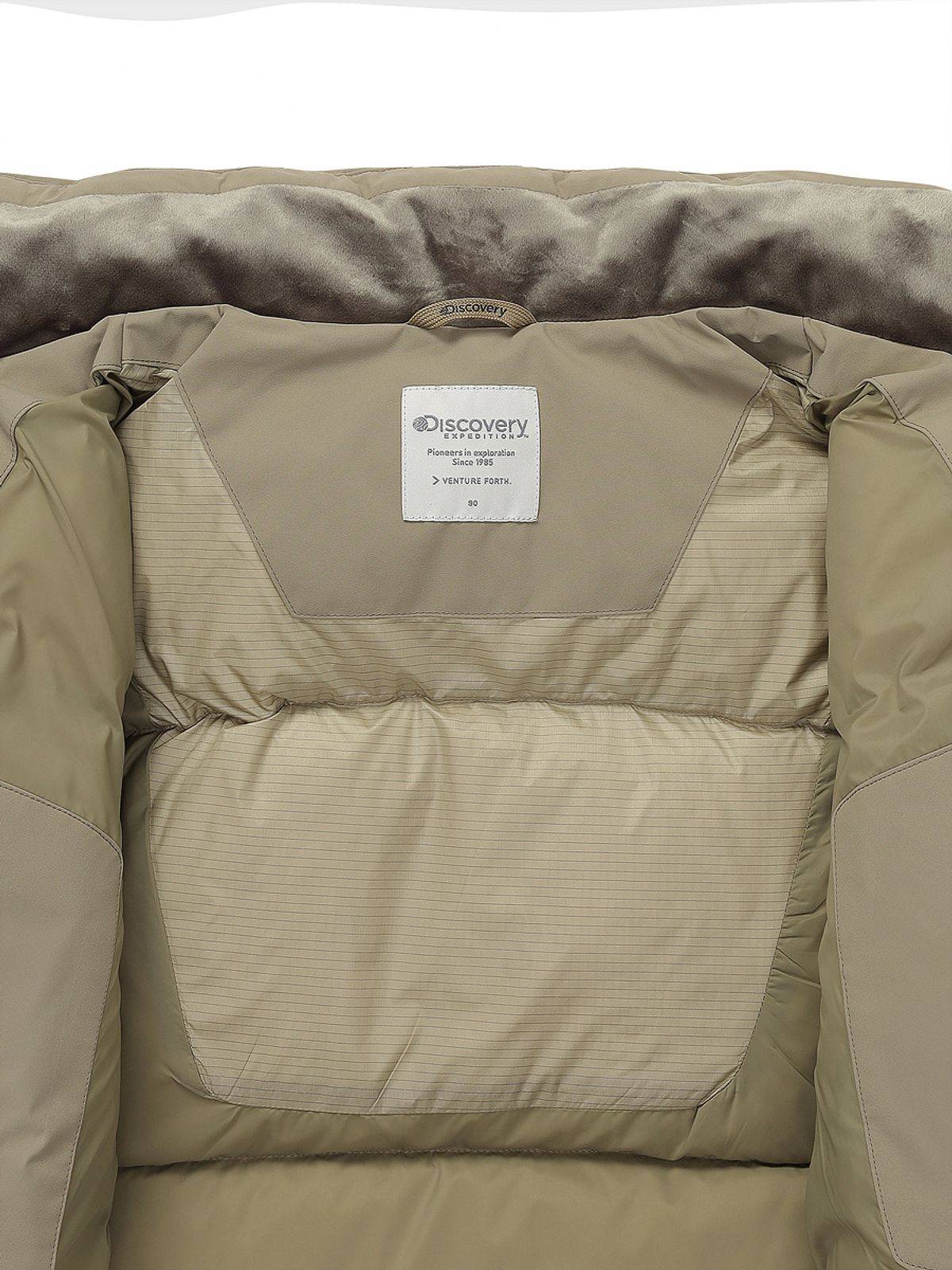 디스커버리 익스페디션(DISCOVERY EXPEDITION) 여성 레스터G 하이넥 구스다운 숏패딩 (BEIGE)