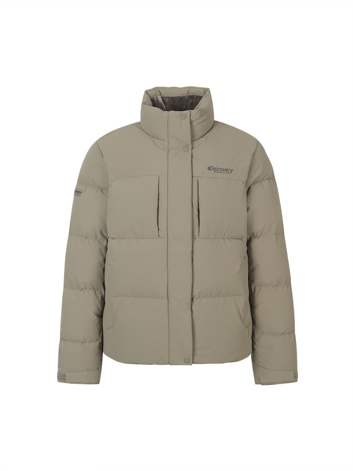 디스커버리 익스페디션(DISCOVERY EXPEDITION) 여성 레스터G 하이넥 구스다운 숏패딩 (BEIGE)