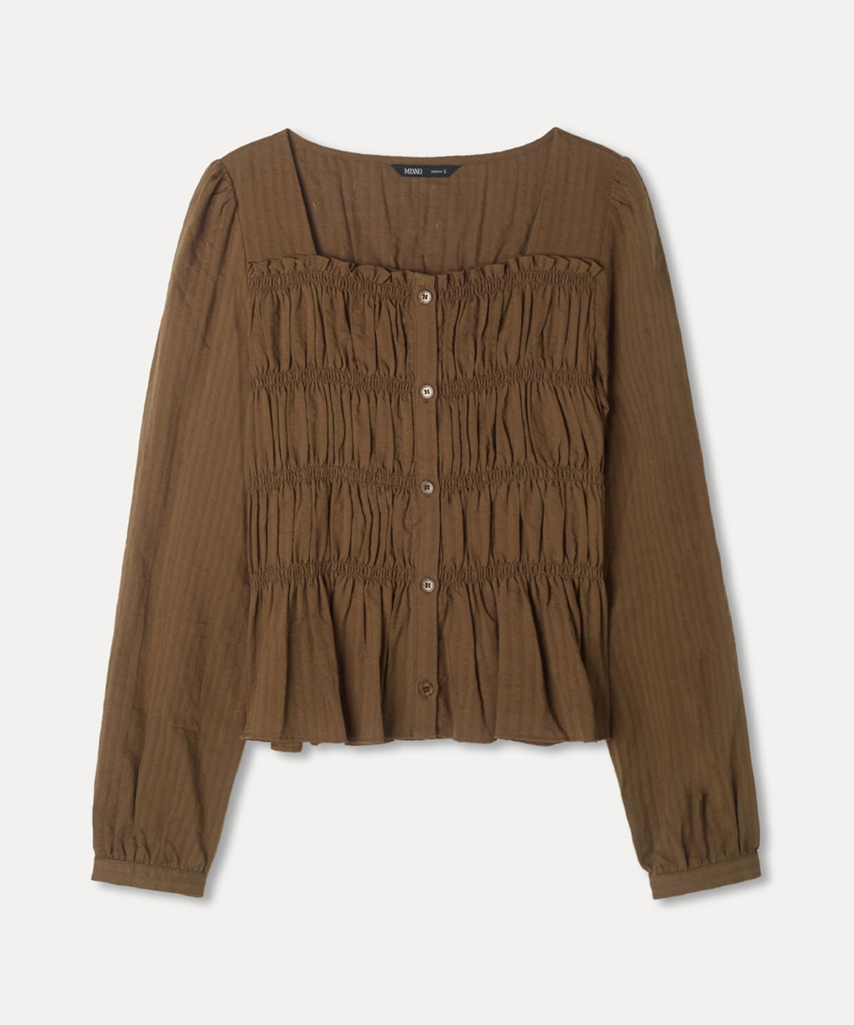 미쏘(MIXXO) 스모킹 블라우스_MIWBLF907G