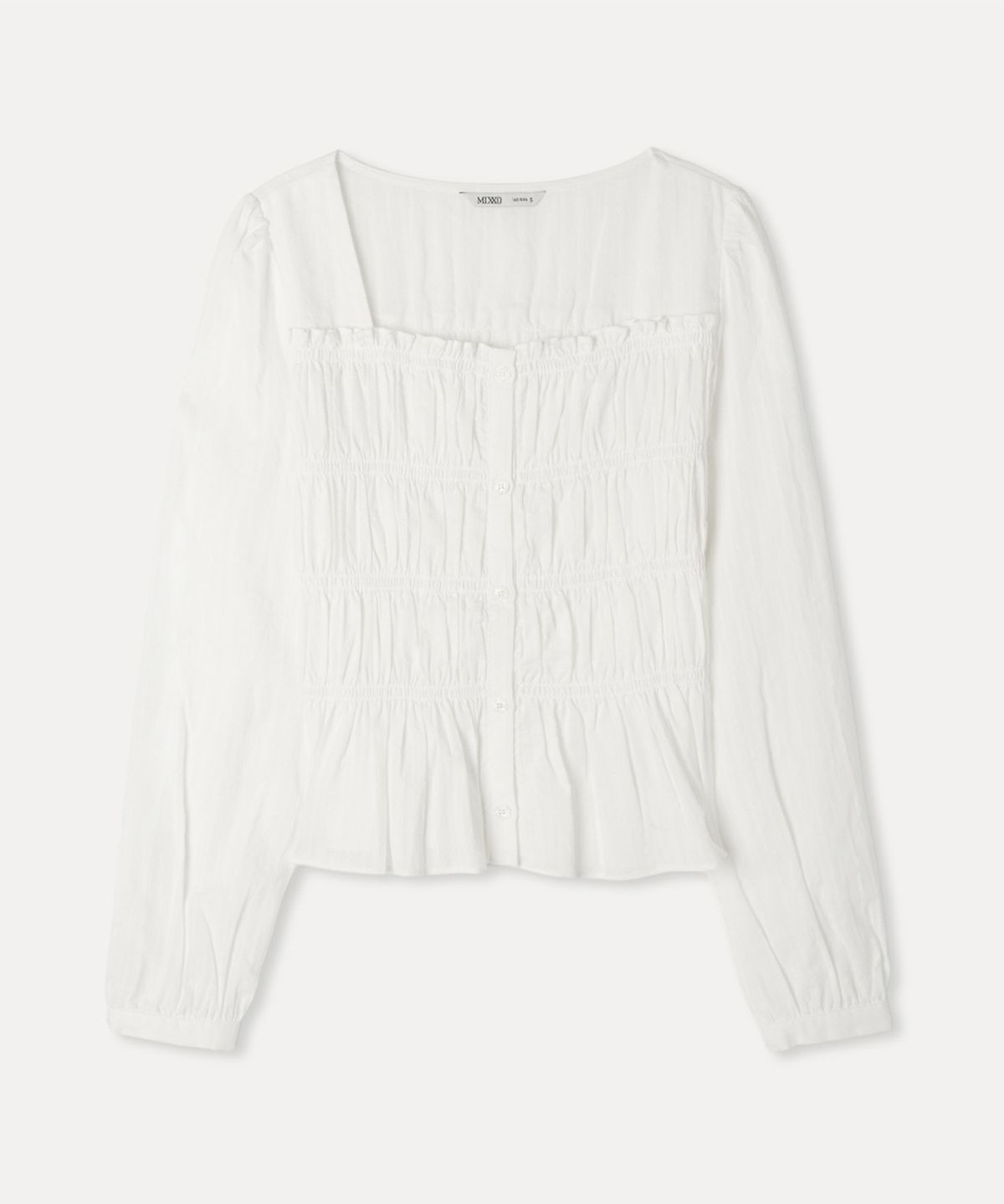 미쏘(MIXXO) 스모킹 블라우스_MIWBLF907G