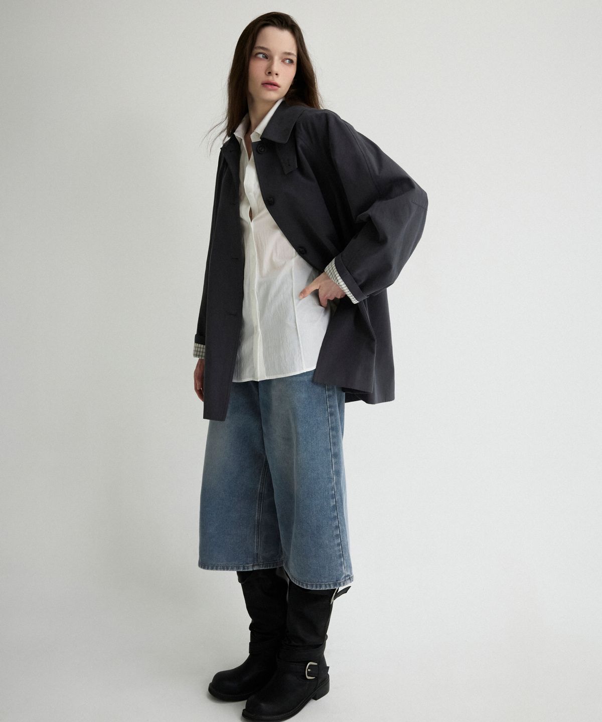 미쏘(MIXXO) 버뮤다 데님 팬츠_MIWTHG912J