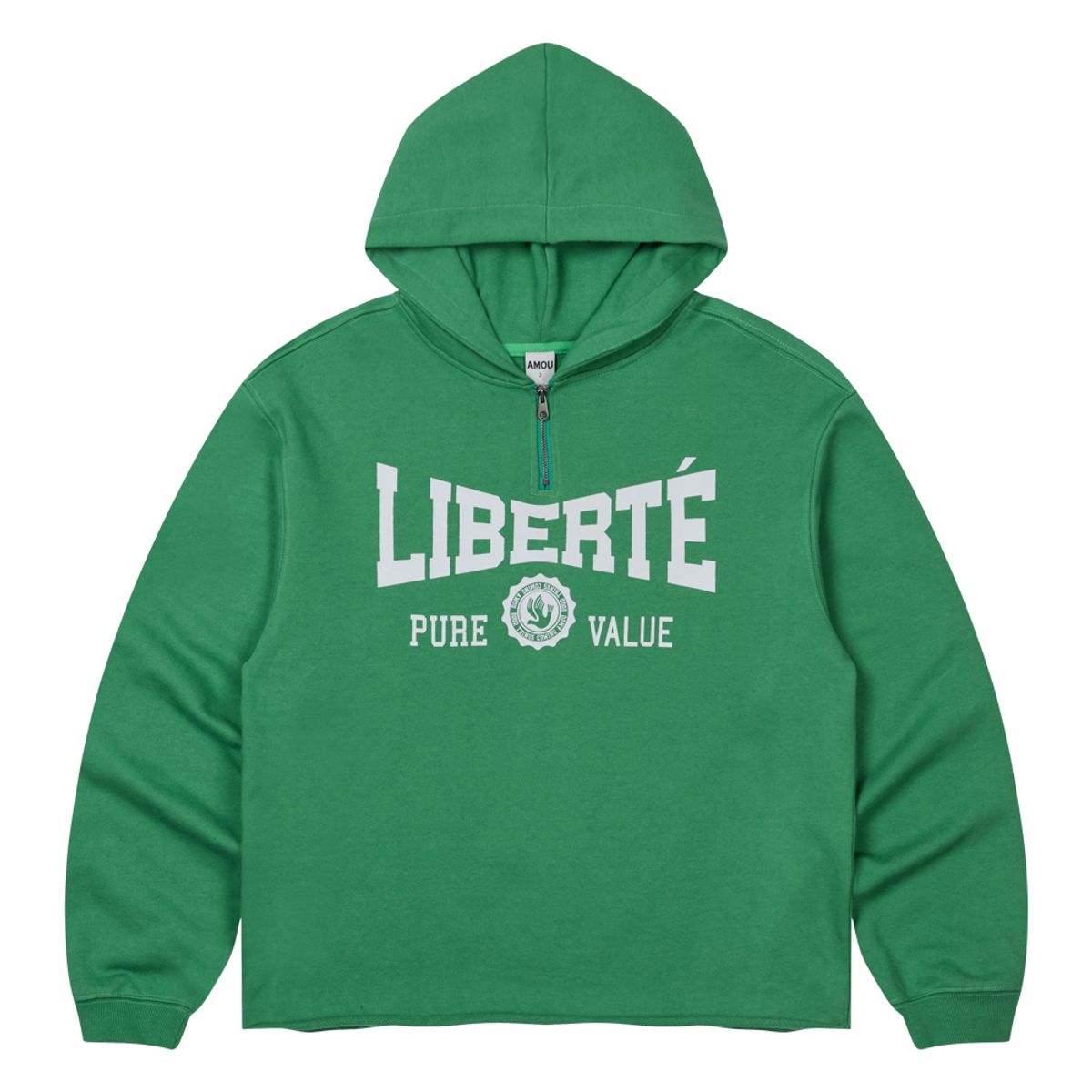 아모우(AMOU) Liberte Zip up Hoodie GREEN
