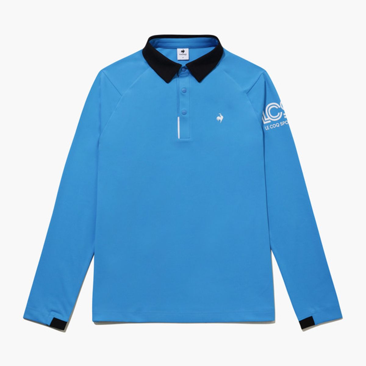 르꼬끄 골프(LECOQ GOLF) 남성 비정형 절개 폴로 긴팔 티셔츠 (GQ321MTL91)
