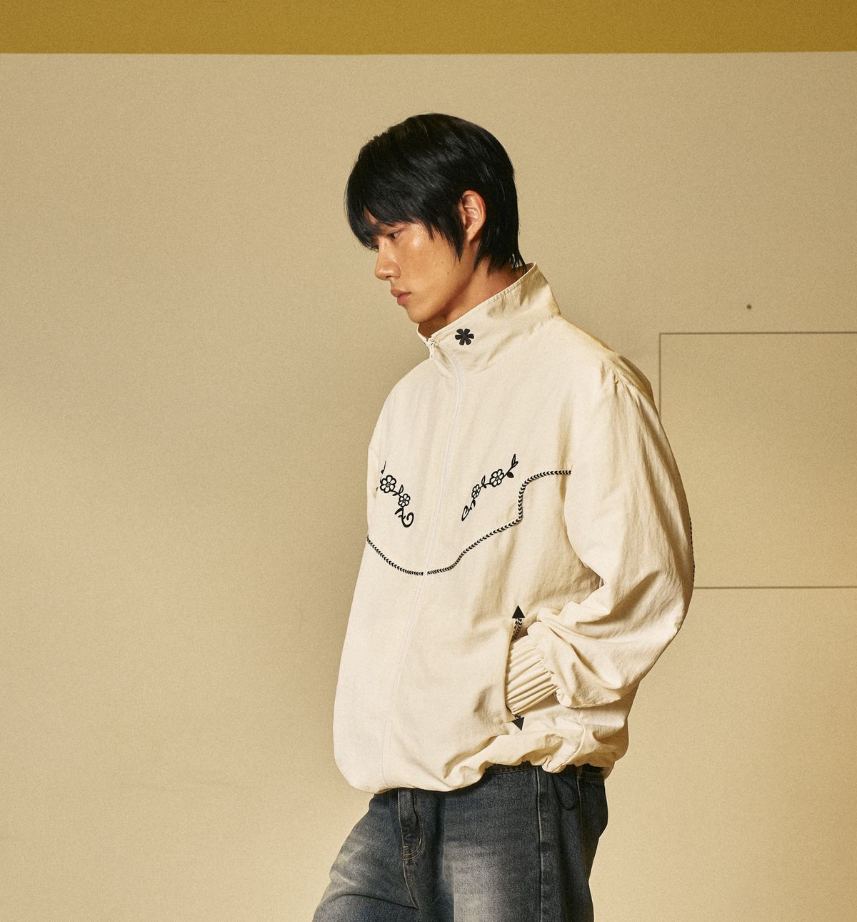 아모우(AMOU) AMOU 60s Western Wind Breaker CREAM