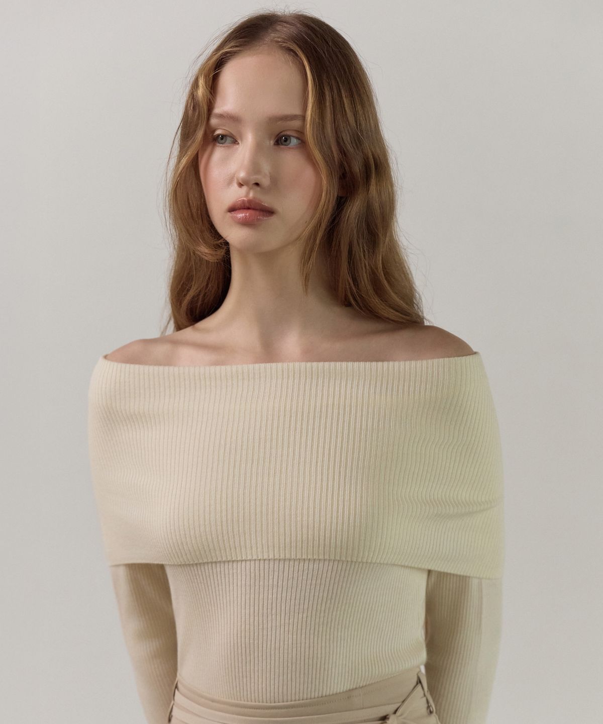 엘리오티(ELLIOTI) Fold Neck Knit TS_3Color