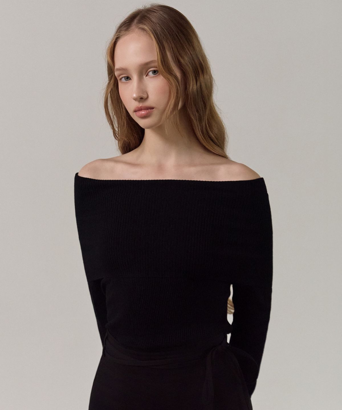 엘리오티(ELLIOTI) Fold Neck Knit TS_3Color