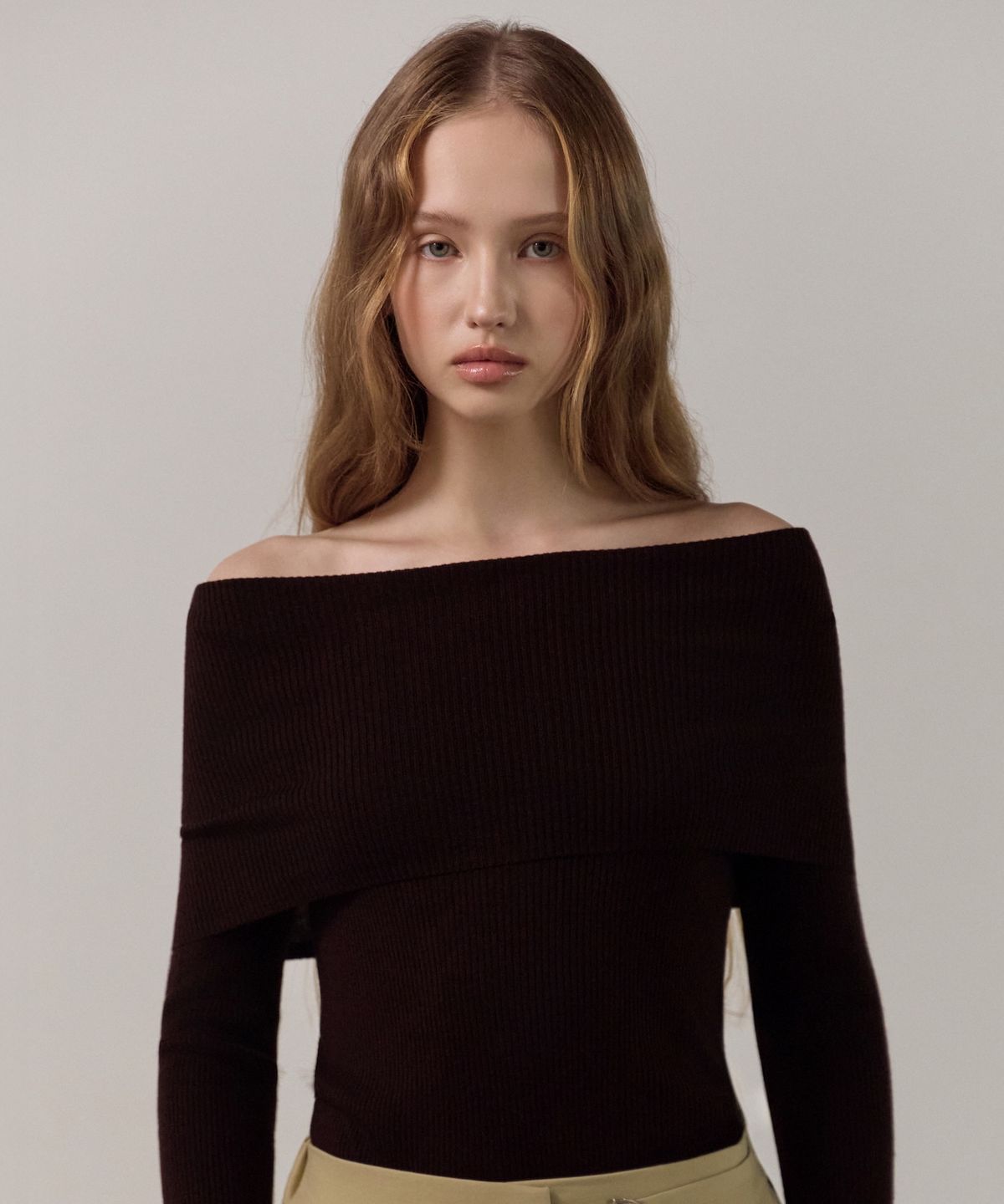 엘리오티(ELLIOTI) Fold Neck Knit TS_3Color