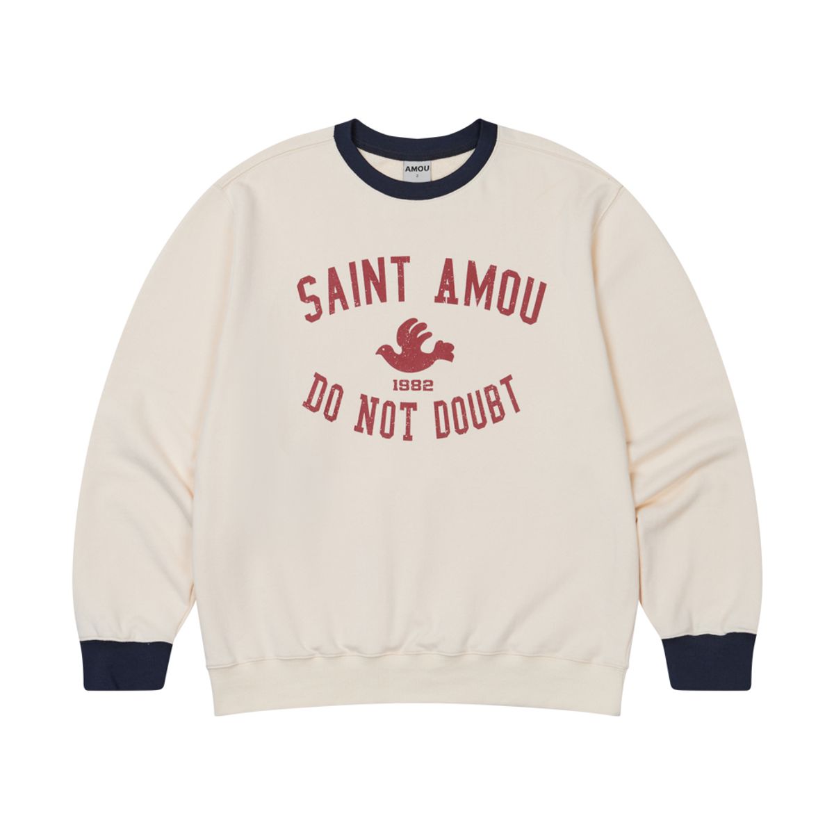 아모우(AMOU) Saint Amou Ringer Sweat Shirts CREAM