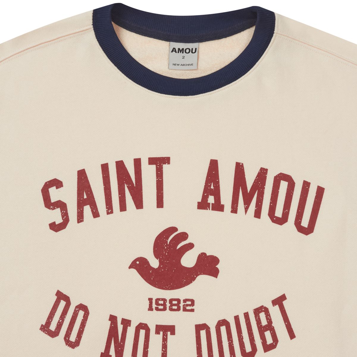 아모우(AMOU) Saint Amou Ringer Sweat Shirts CREAM