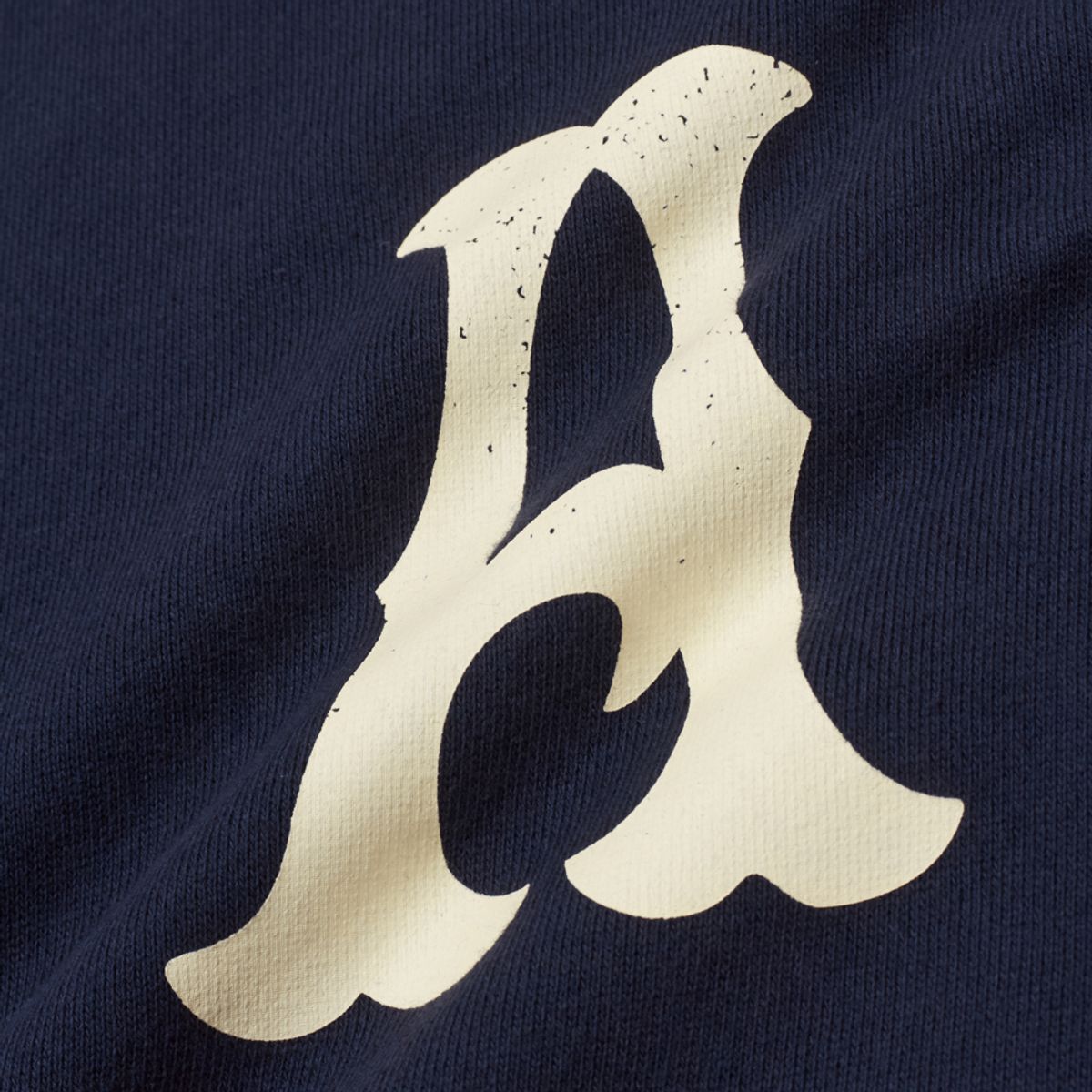 아모우(AMOU) A.M Henley Neck Sweat Shirts NAVY