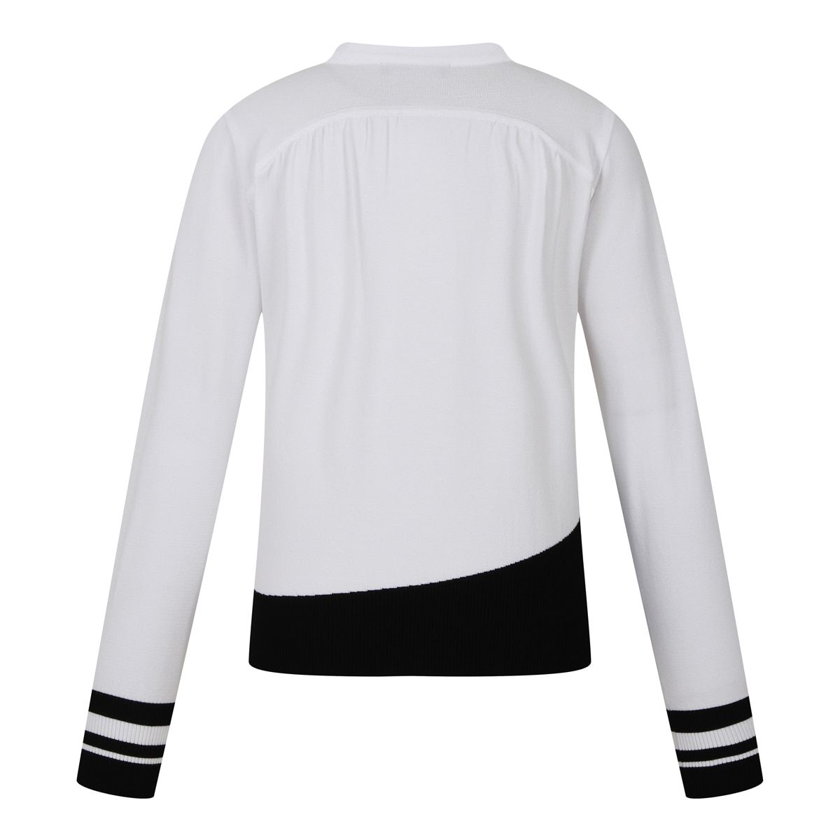 테일러메이드 어패럴(TAYLORMADE APPAREL) 여성 배색 라운드 니트 TSO-72HG24-101