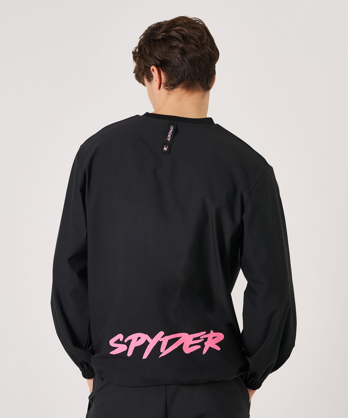 스파이더(SPYDER) 공용  IRON PINK  우븐 맨투맨 티셔츠 SPKFCNRL203MBLK