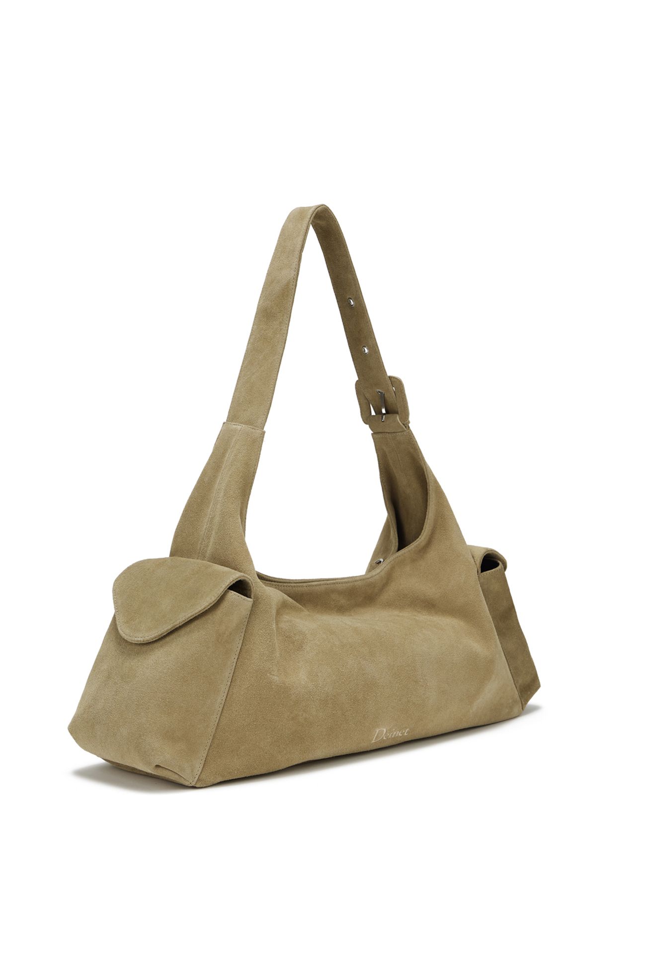 MUSINSA公式 | DEINET DEINET SUEDE BUCKLE BAG IN BEIGE