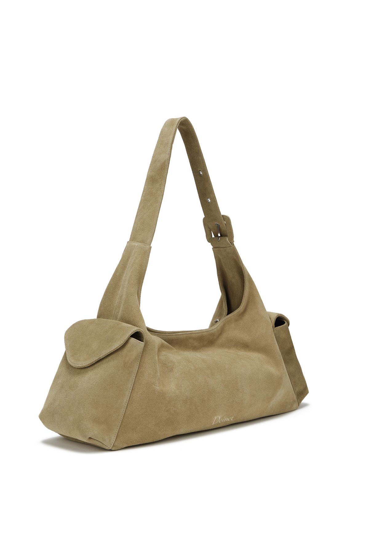 다이닛(DEINET) DEINET SUEDE BUCKLE BAG IN BEIGE