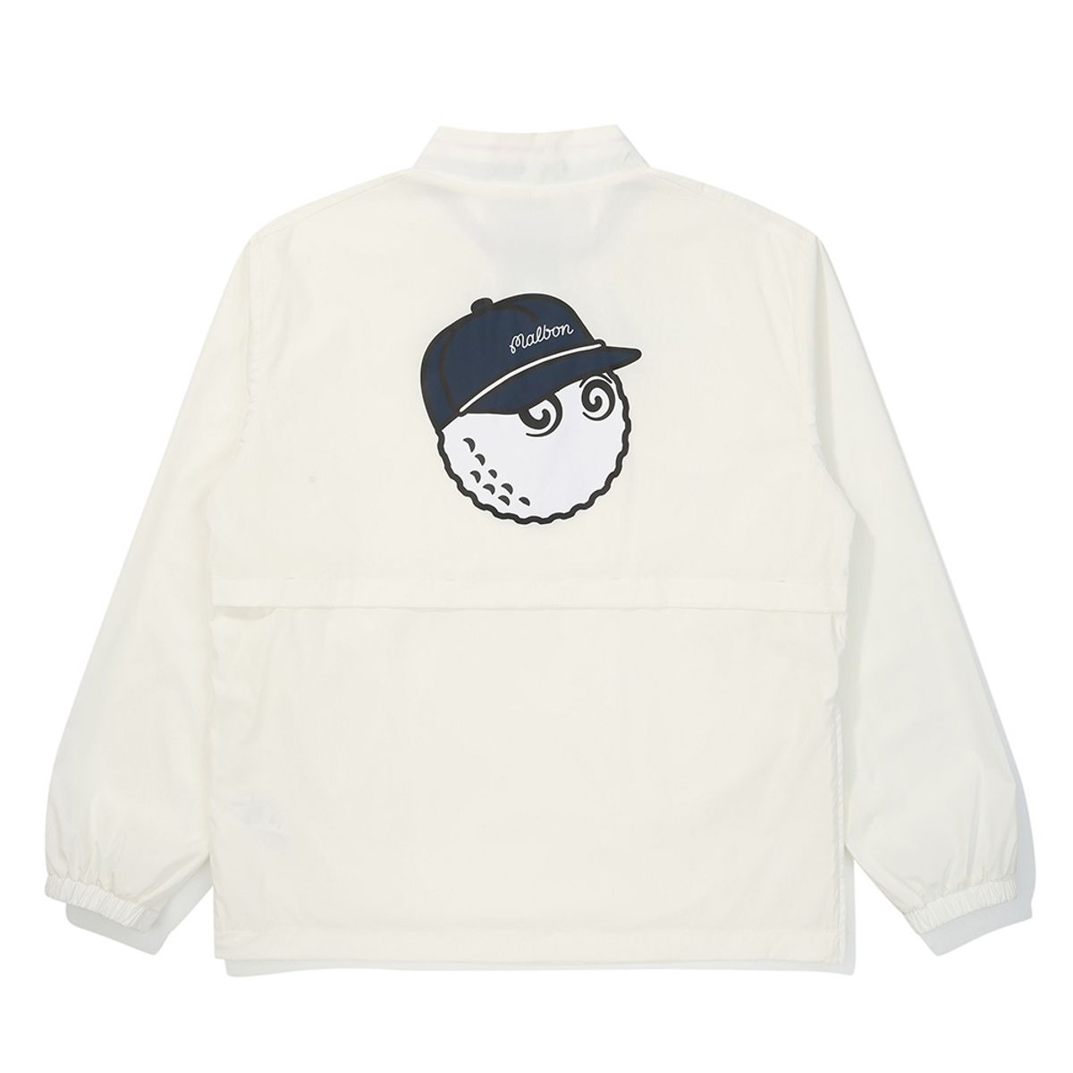 말본 골프(MALBON GOLF) 등판 버킷 포인트 긴팔 아노락 OFF WHITE (MAN)