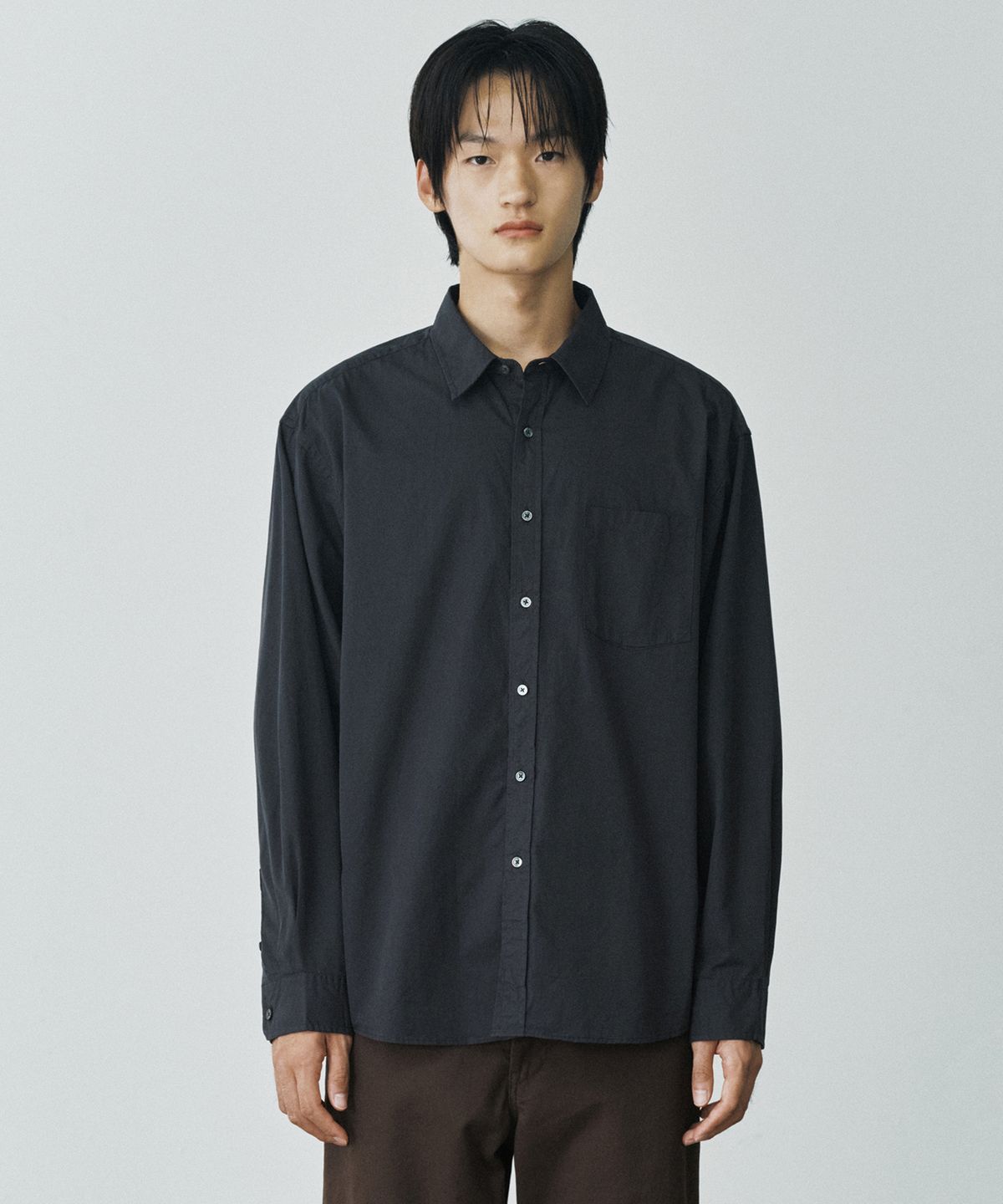 브랜디드(BRANDED) EASY COTTON SHIRT [INK BLACK]