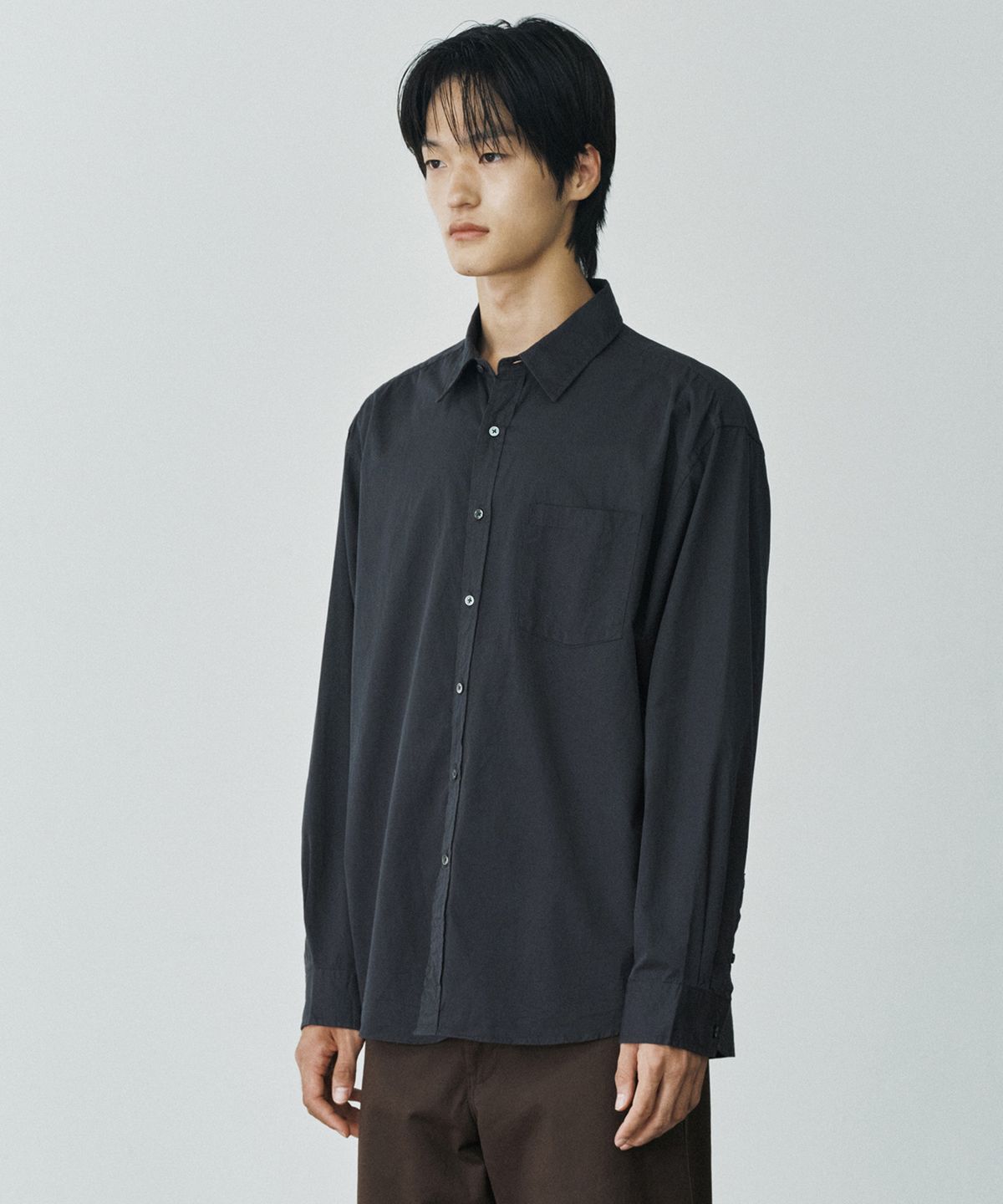 브랜디드(BRANDED) EASY COTTON SHIRT [INK BLACK]