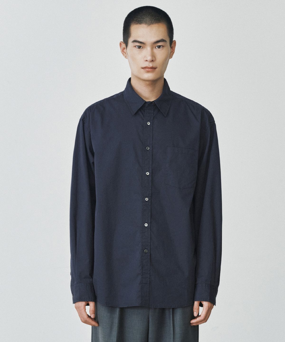 브랜디드(BRANDED) EASY COTTON SHIRT [NAVY]