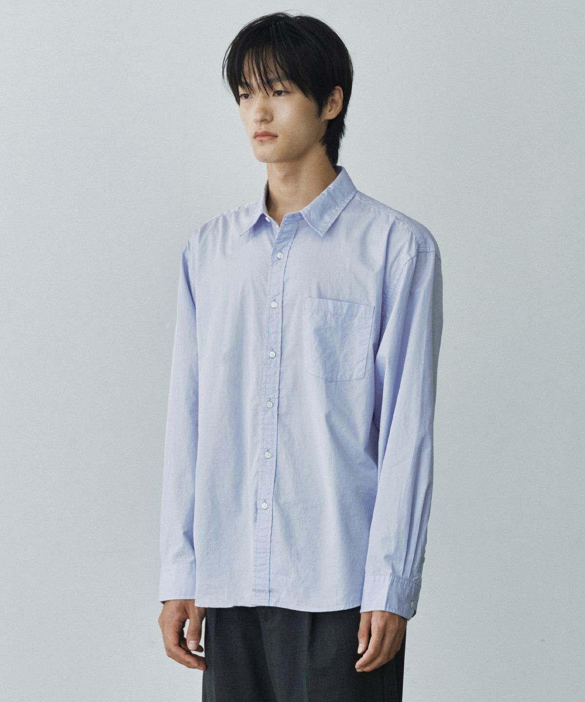 브랜디드(BRANDED) EASY COTTON SHIRT [SKY BLUE]