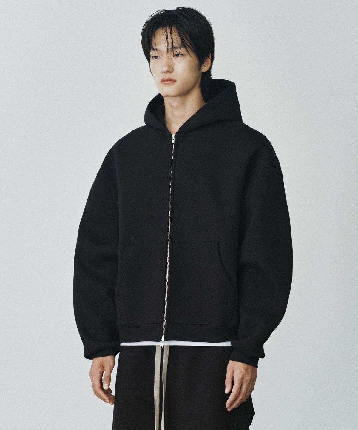 브랜디드(BRANDED) CLOUD HOODIE ZIP-UP [BLACK]