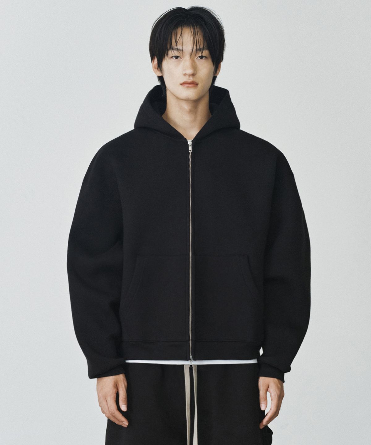 브랜디드(BRANDED) CLOUD HOODIE ZIP-UP [BLACK]