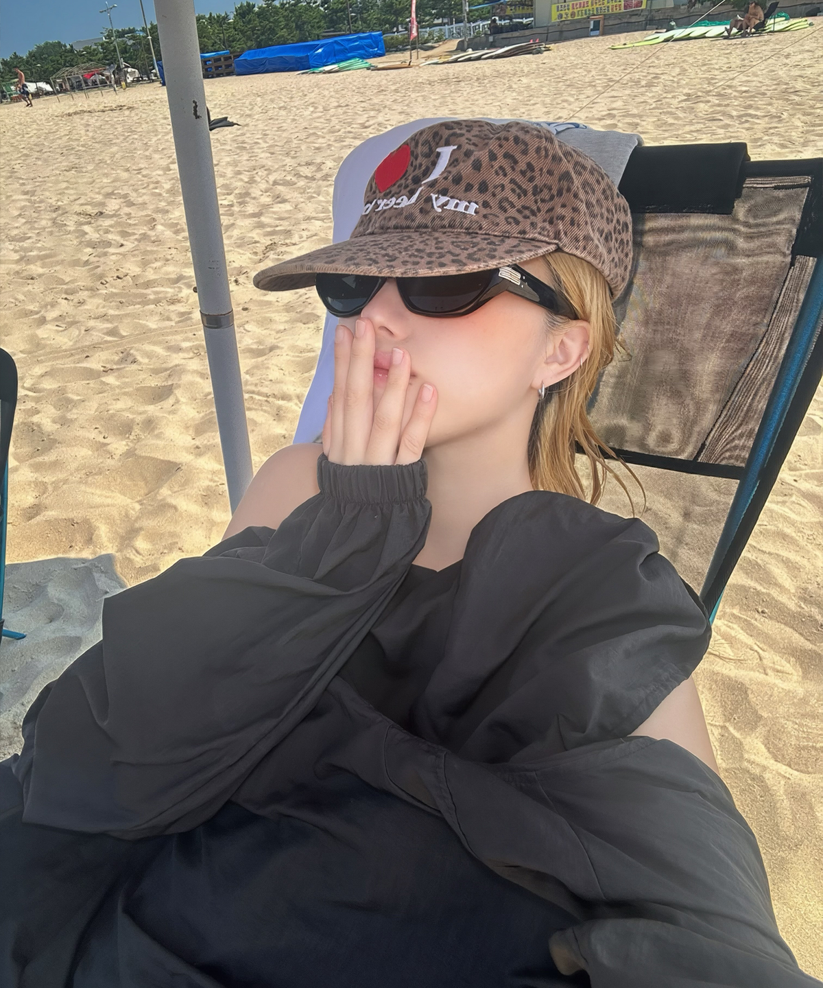 마스컴퍼니(MASCOMPANY) Love My Beer Belly cap - Leopard