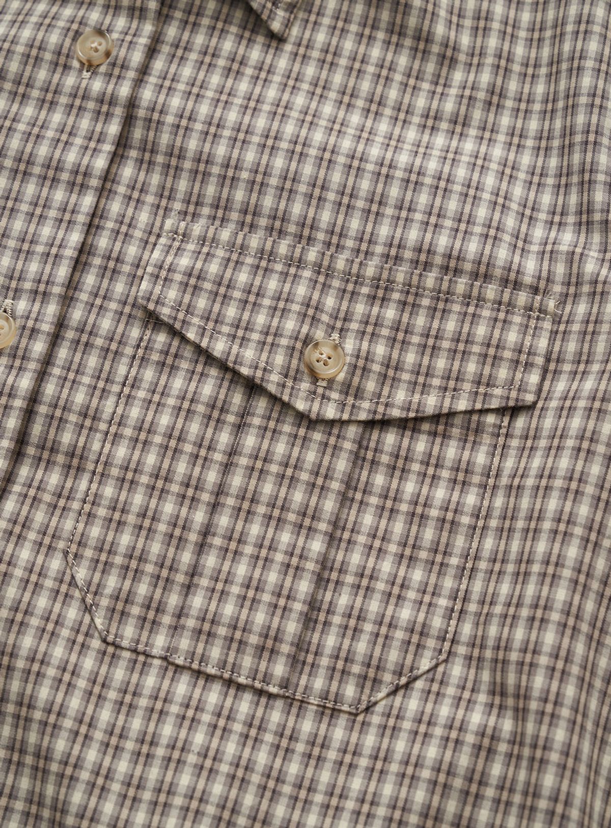 더바넷(THEBARNNET) Townie Check Pocket Shirt_Beige