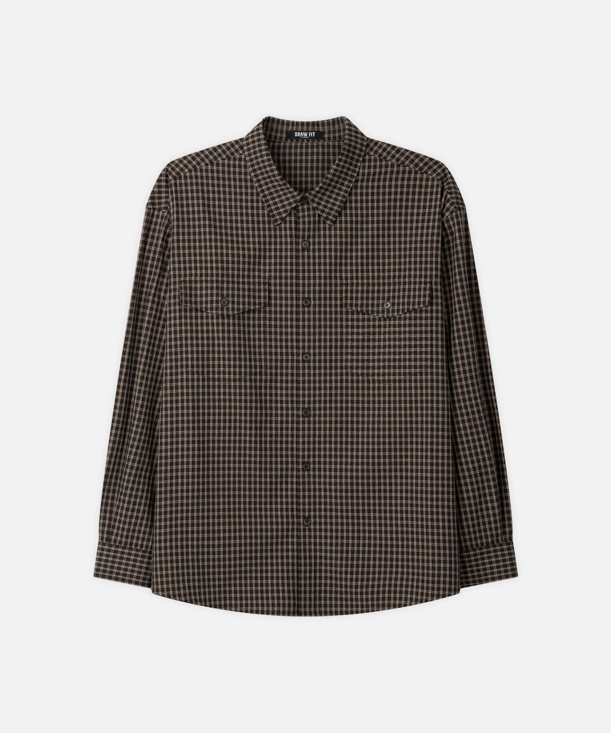 드로우핏(DRAW FIT) 덴버 투 포켓 체크 셔츠 [BROWN]