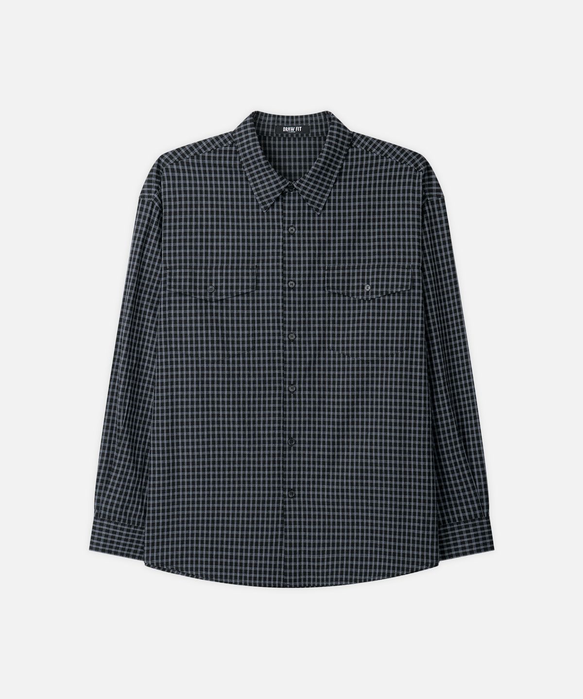 드로우핏(DRAW FIT) 덴버 투 포켓 체크 셔츠 [DARK BLUE]