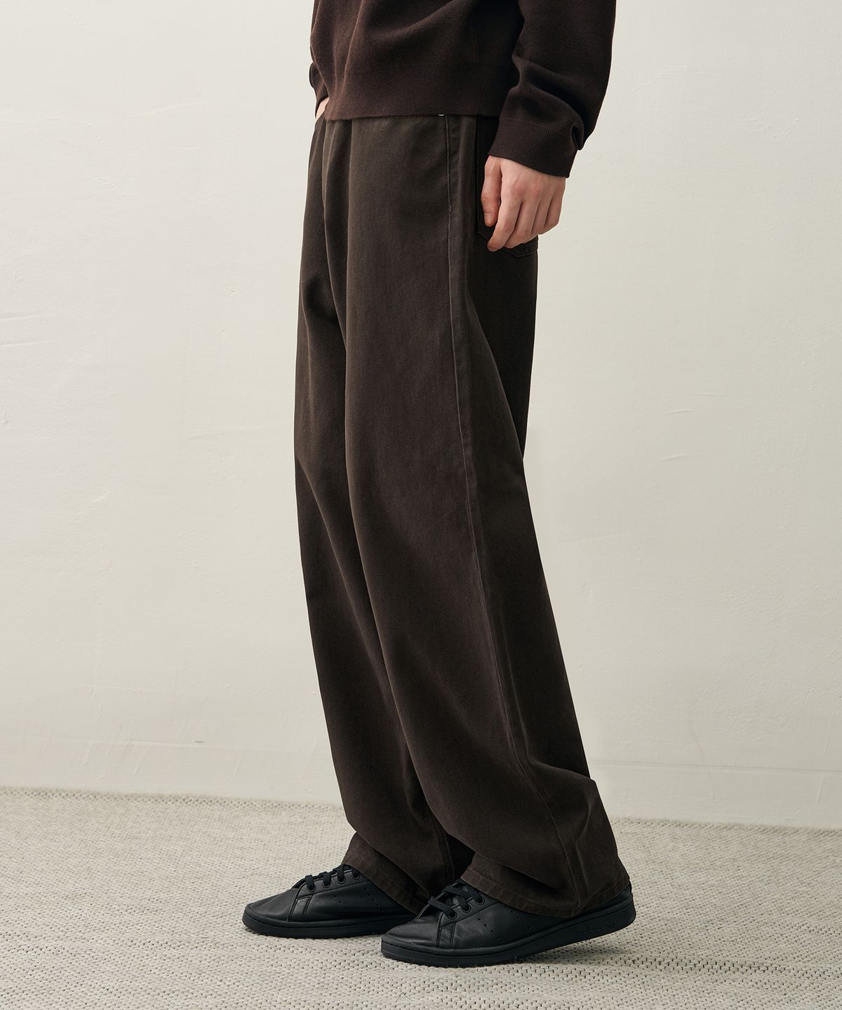 드로우핏(DRAW FIT) 유주얼 세미 와이드 데님 팬츠 [BROWN]