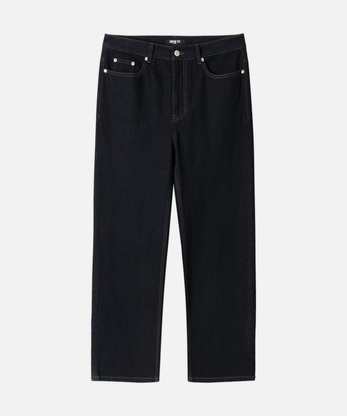 드로우핏(DRAW FIT) 워싱 릴렉스 스트레이트 데님 팬츠 [BLACK INDIGO]