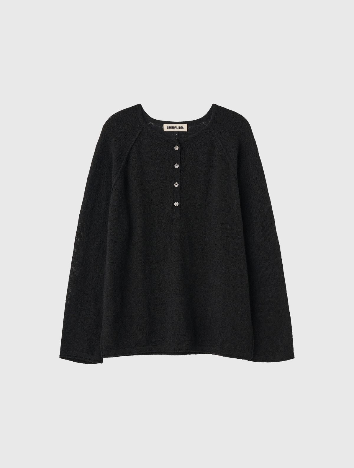 제너럴아이디어(GENERALIDEA) 울 시스루 헨리넥 풀오버 [BLACK] / WBE3L05506