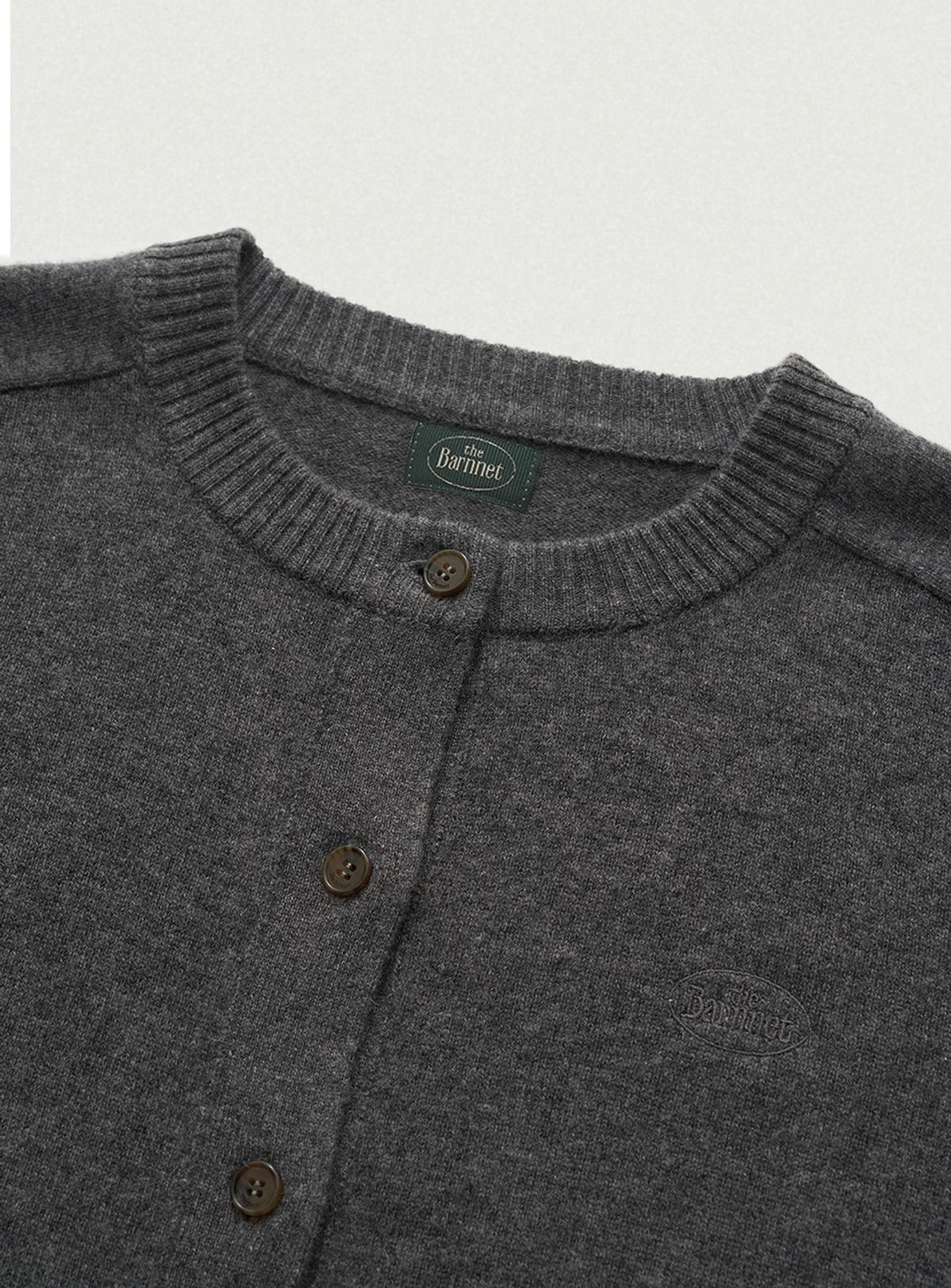 더바넷(THEBARNNET) Penny Cash Knit Cardigan_Charcoal