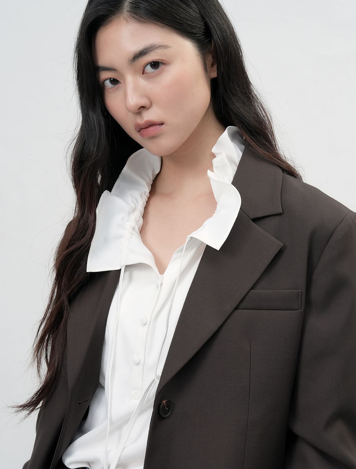 제너럴아이디어(GENERALIDEA) 오버핏 테일러드 자켓 [BROWN] / WBE3L55505