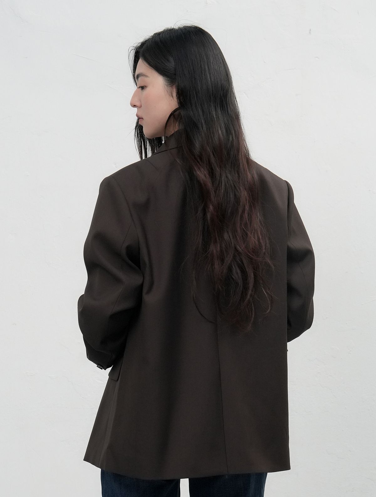 제너럴아이디어(GENERALIDEA) 오버핏 테일러드 자켓 [BROWN] / WBE3L55505