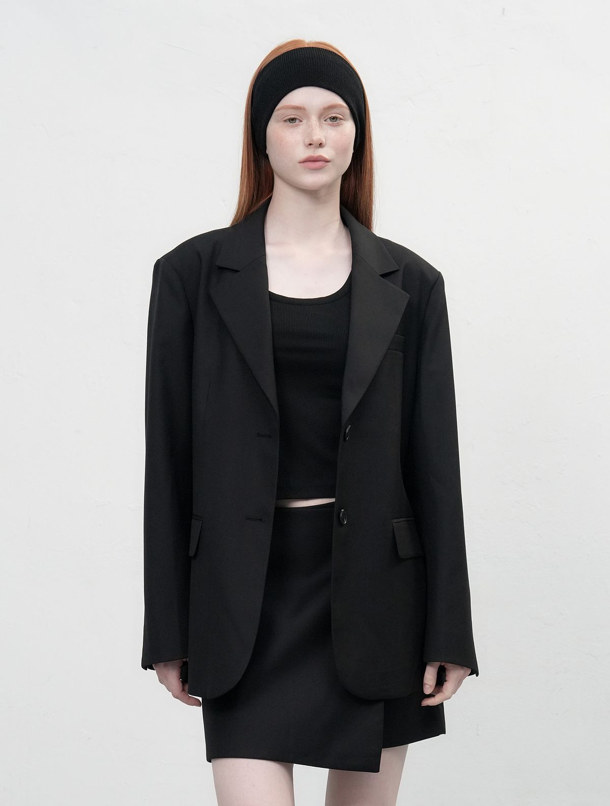 제너럴아이디어(GENERALIDEA) 오버핏 테일러드 자켓 세트 [BLACK] / WBE3L55505SET