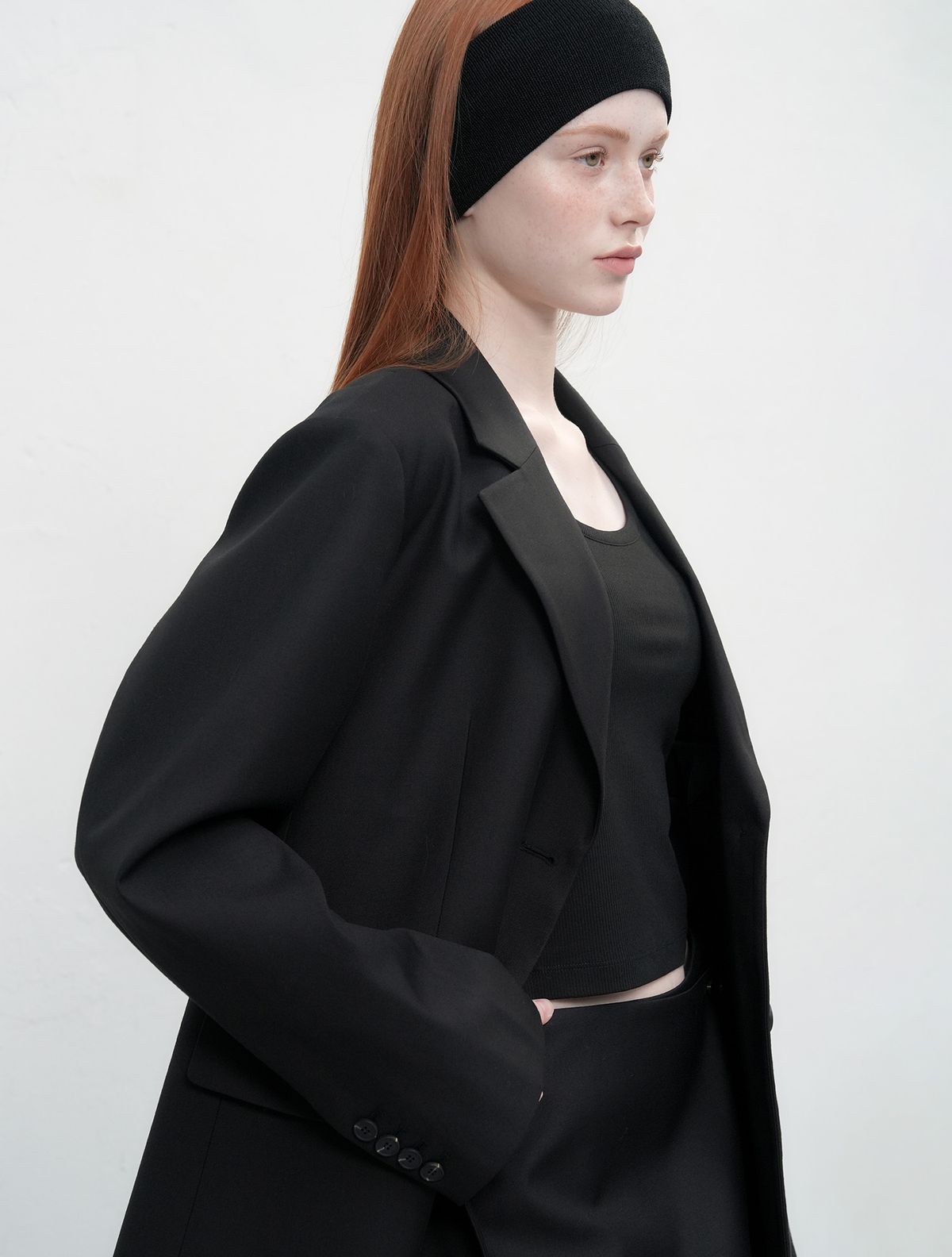 제너럴아이디어(GENERALIDEA) 오버핏 테일러드 자켓 세트 [BLACK] / WBE3L55505SET