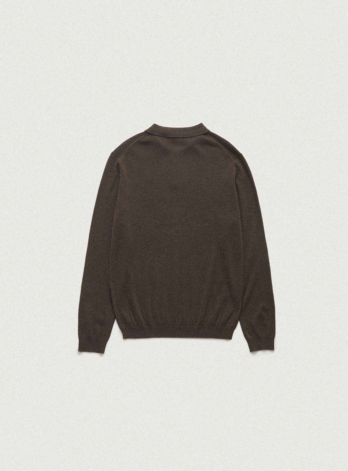 더바넷(THEBARNNET) Oversized Cashmere Wimblyn Knit Polo Shirt_Dark Brown