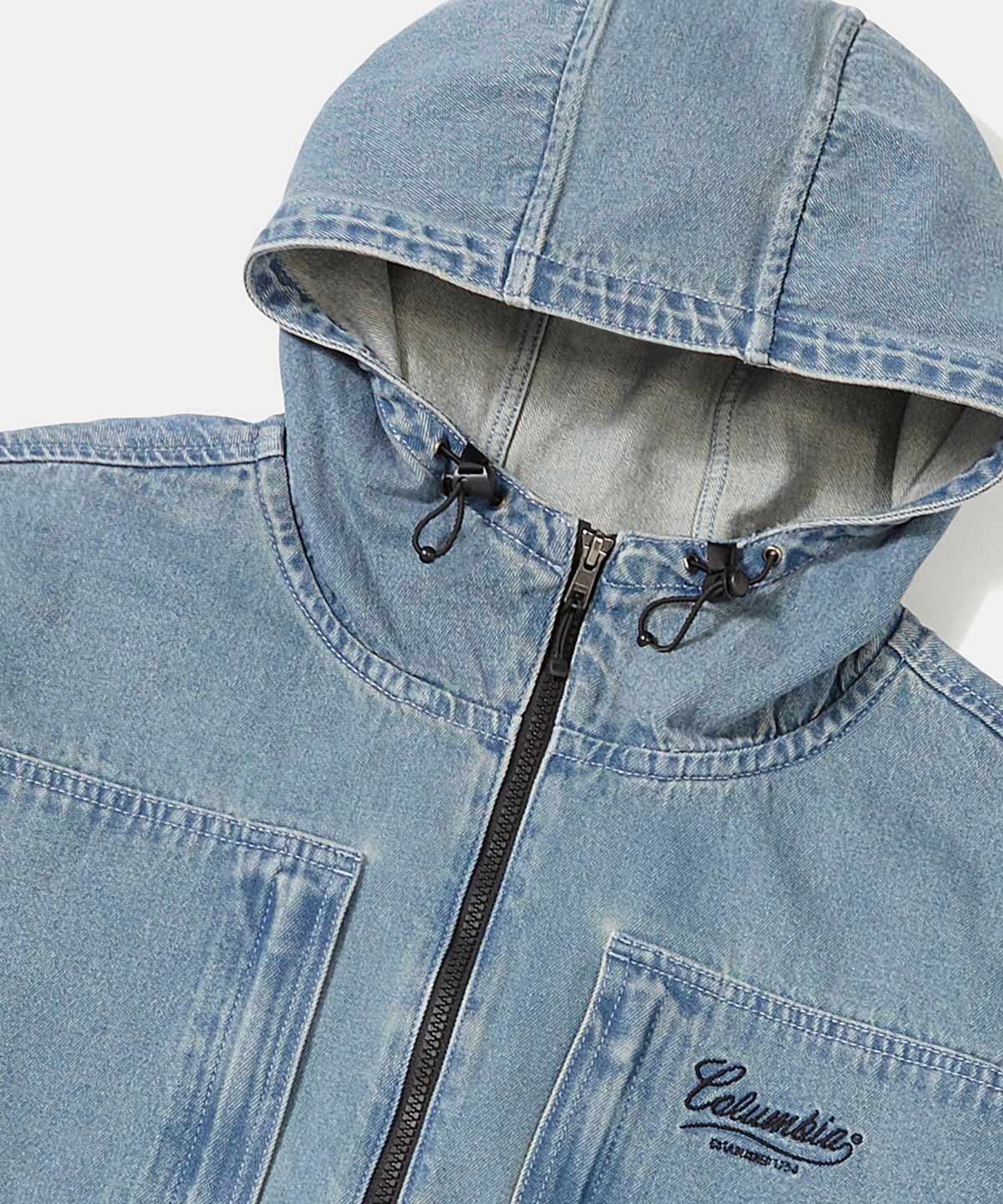컬럼비아 유니버시티(COLUMBIA UNIVERSITY) NY STREET TAIL DENIM ANORAK JACKET_LIGHT JEAN