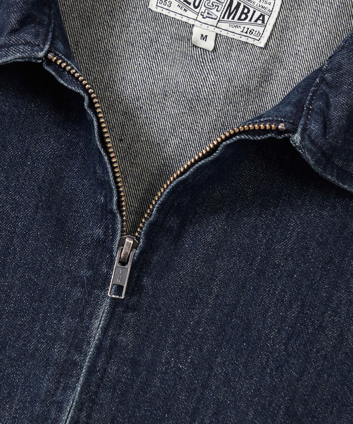 컬럼비아 유니버시티(COLUMBIA UNIVERSITY) TRAJAN LABEL DENIM BLOUSON JACKET_INDIGO JEAN