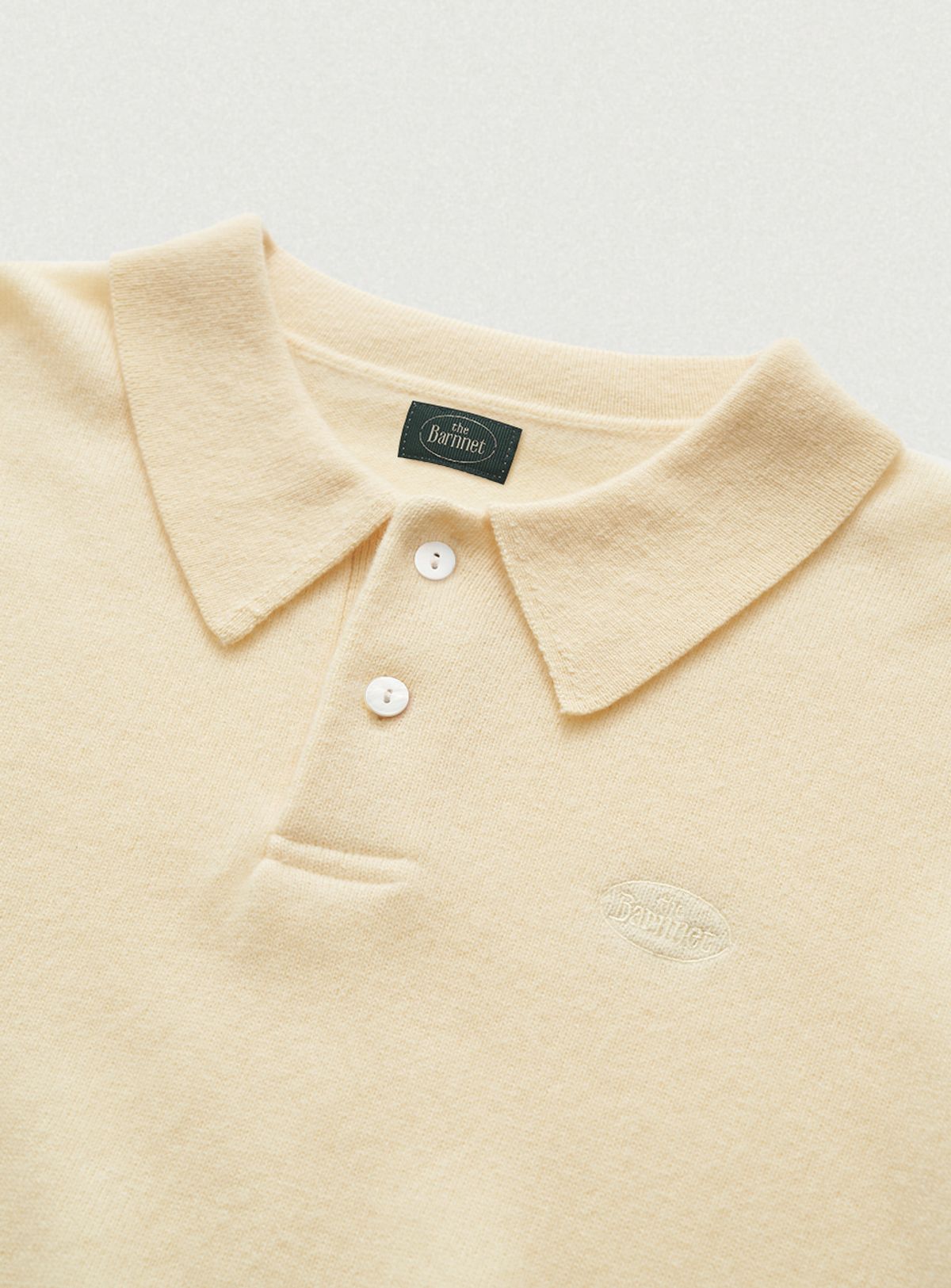 더바넷(THEBARNNET) Cashmere Wimblyn Knit Polo Shirt_Butter