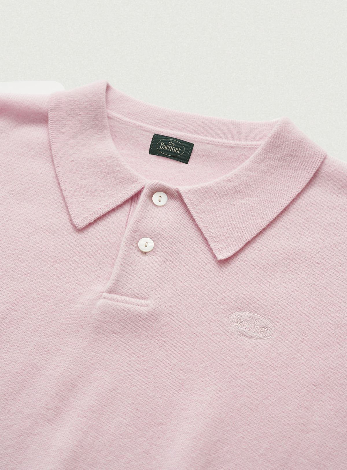 더바넷(THEBARNNET) Cashmere Wimblyn Knit Polo Shirt_Pink