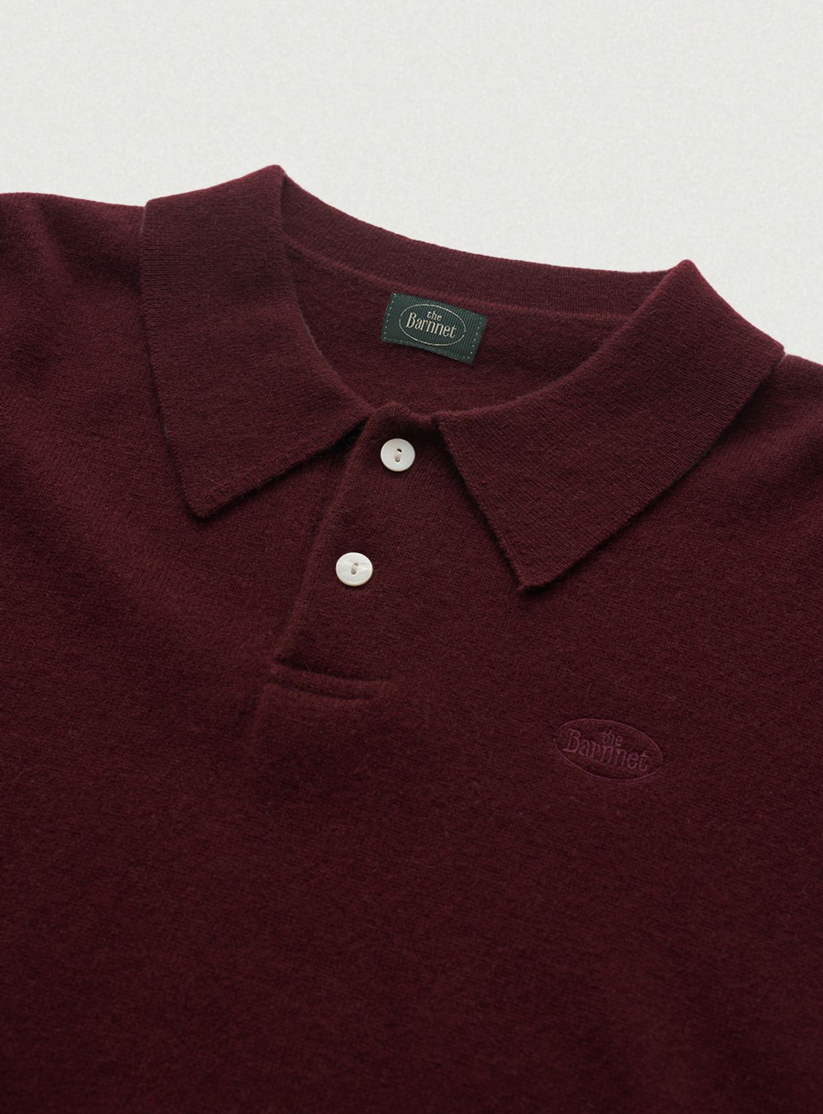 더바넷(THEBARNNET) Cashmere Wimblyn Knit Polo Shirt_Burgundy