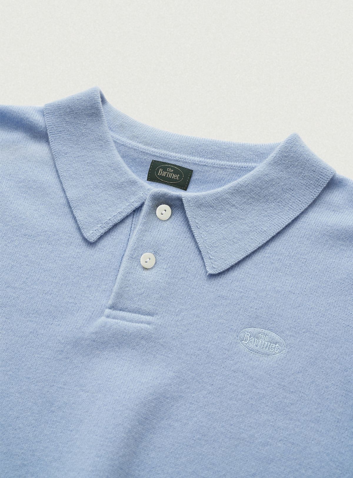 더바넷(THEBARNNET) Cashmere Wimblyn Knit Polo Shirt_Sky Blue