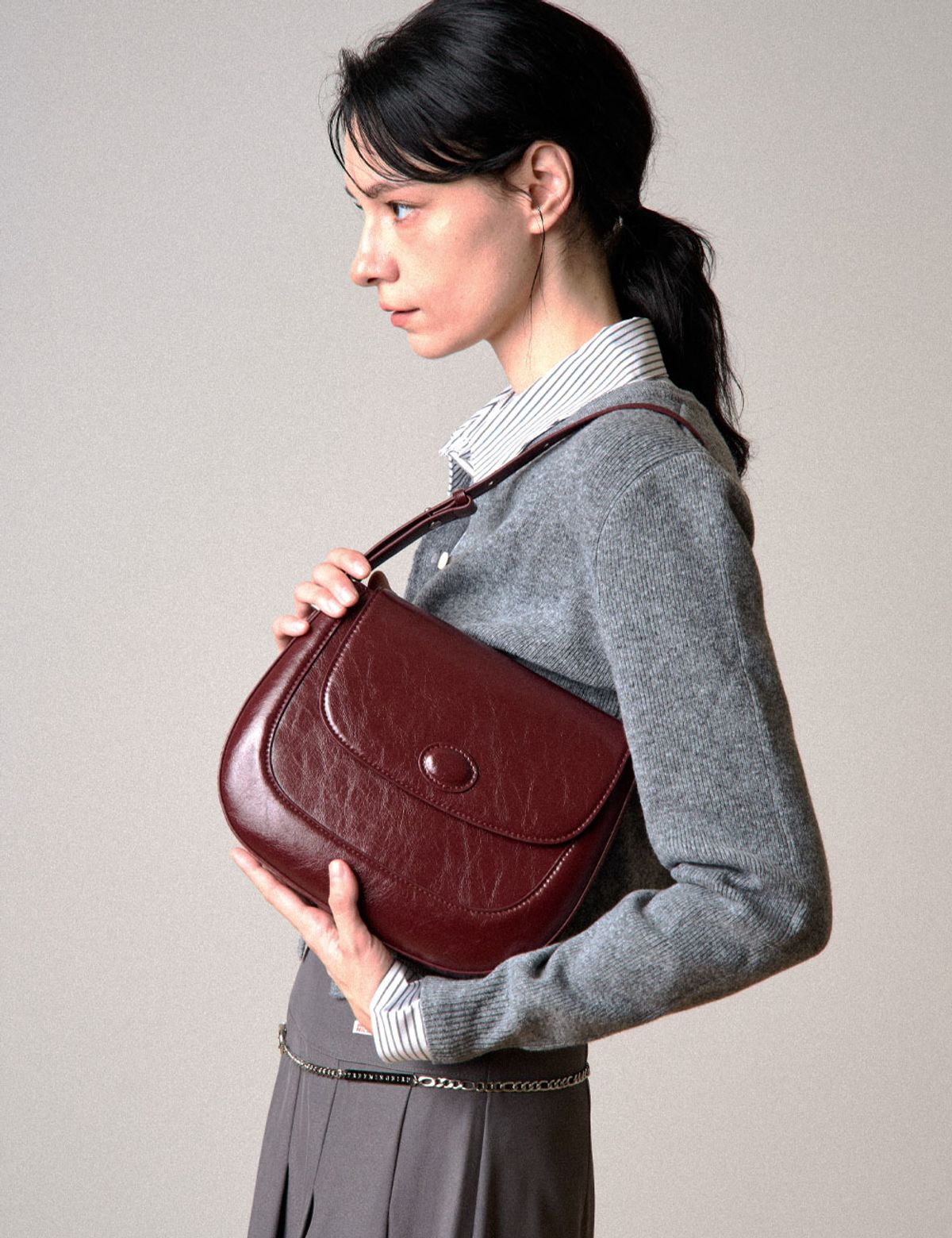 메종드유(MAISONDEU) Monet Shoulder bag 모네 숄더백 (Burgundy)