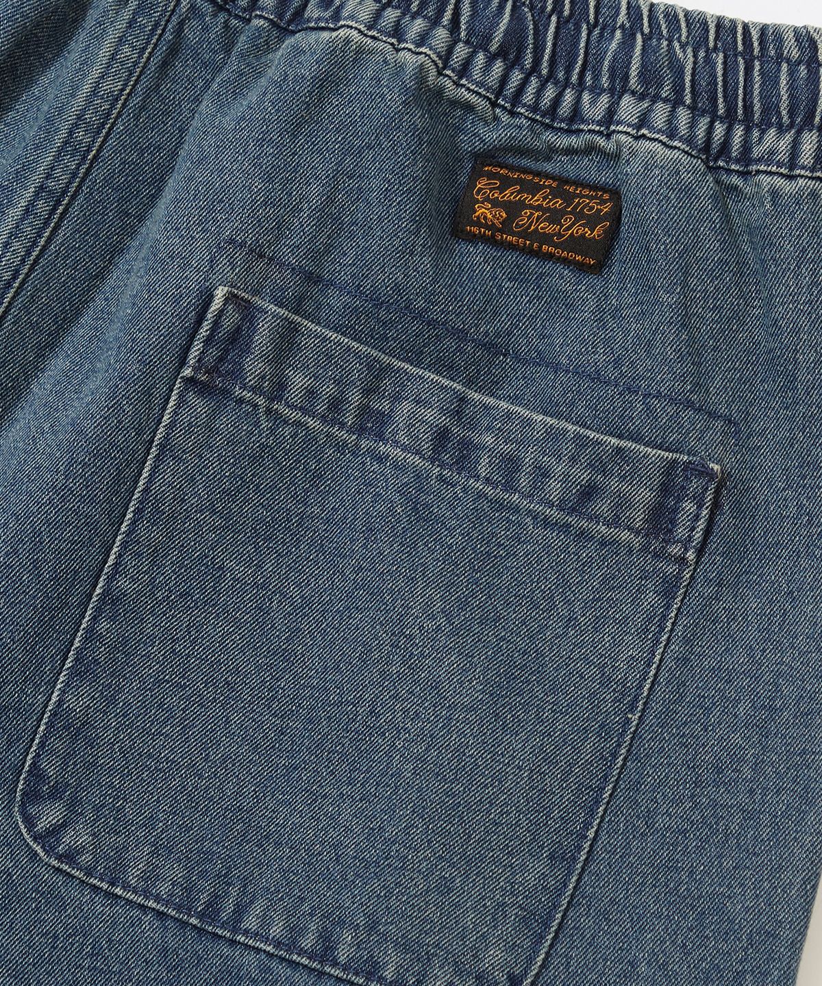 컬럼비아 유니버시티(COLUMBIA UNIVERSITY) M-LABEL LOOSE-FIT PINTUCK DENIM PANTS_MIDNIGHT JEAN
