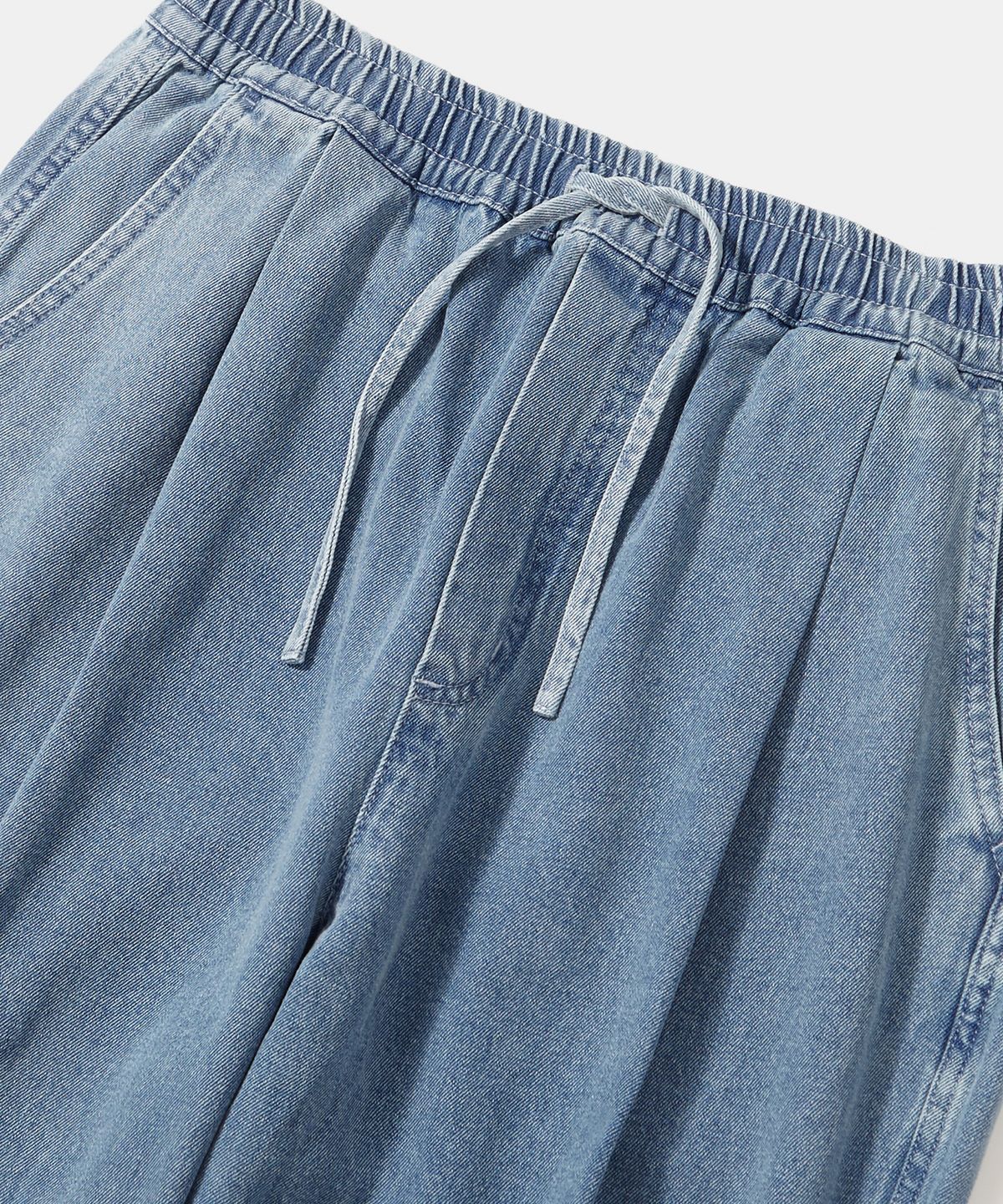 컬럼비아 유니버시티(COLUMBIA UNIVERSITY) M-LABEL LOOSE-FIT PINTUCK DENIM PANTS_LIGHT JEAN